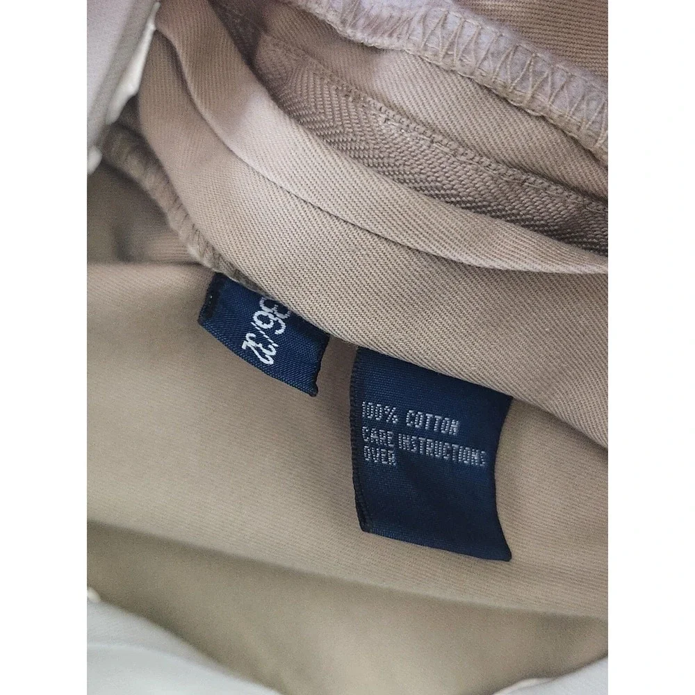 Vtg Polo Ralph Lauren Hammond Pants Men's 36x32* Beige Straight Pleated Cuffed